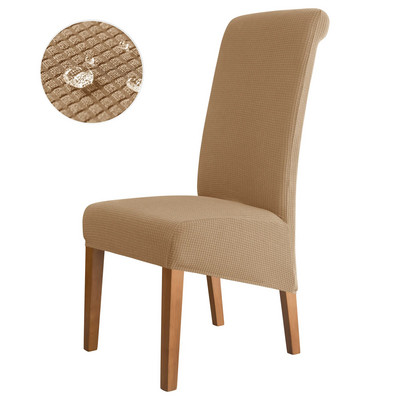 Huse pentru scaune cu spătar înalt, hidrofugă, Jacquard Stretch, dimensiunea XL, pentru scaune pentru sufragerie.