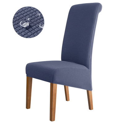 Huse pentru scaune cu spătar înalt, hidrofugă, Jacquard Stretch, dimensiunea XL, pentru scaune pentru sufragerie.