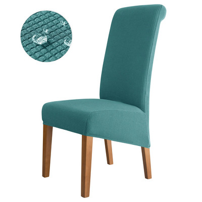 Huse pentru scaune cu spătar înalt, hidrofugă, Jacquard Stretch, dimensiunea XL, pentru scaune pentru sufragerie.