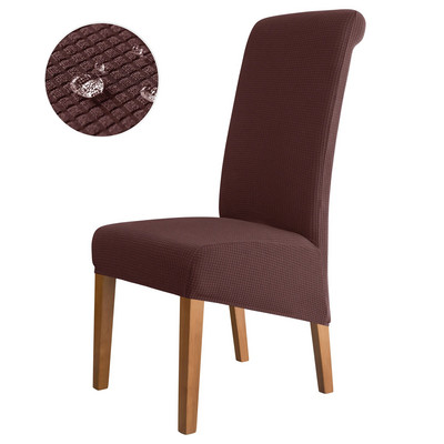 Huse pentru scaune cu spătar înalt, hidrofugă, Jacquard Stretch, dimensiunea XL, pentru scaune pentru sufragerie.