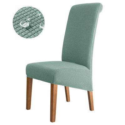 Huse pentru scaune cu spătar înalt, hidrofugă, Jacquard Stretch, dimensiunea XL, pentru scaune pentru sufragerie.