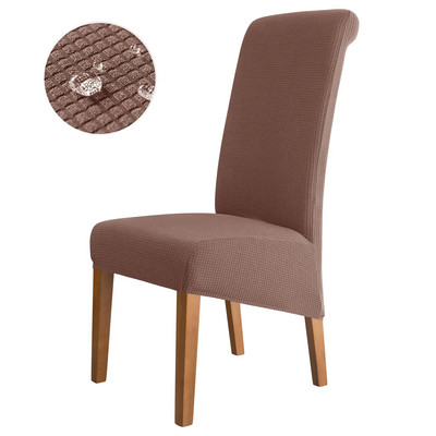 Huse pentru scaune cu spătar înalt, hidrofugă, Jacquard Stretch, dimensiunea XL, pentru scaune pentru sufragerie.