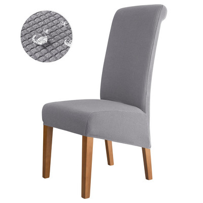 Huse pentru scaune cu spătar înalt, hidrofugă, Jacquard Stretch, dimensiunea XL, pentru scaune pentru sufragerie.