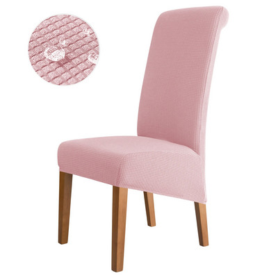 Huse pentru scaune cu spătar înalt, hidrofugă, Jacquard Stretch, dimensiunea XL, pentru scaune pentru sufragerie.