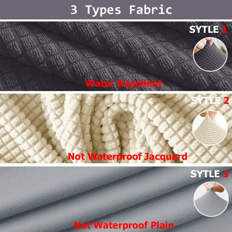 Vandenį atstumiantis aukštą atlošą kėdžių užvalkalas Jacquard Stretch XL dydžio kėdžių užvalkalai valgomajam Nenešvarumų ir lengvai prižiūrimų sėdynių apsaugos