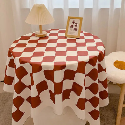 Față de masă în carouri în carouri pentru sufragerie acoperită de masă rezistentă la praf Decorare în stil INS Față de masă pentru petrecere de nuntă Decor pentru acasă 식탁보