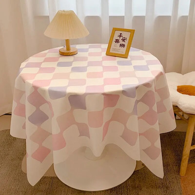 Față de masă în carouri în carouri pentru sufragerie acoperită de masă rezistentă la praf Decorare în stil INS Față de masă pentru petrecere de nuntă Decor pentru acasă 식탁보