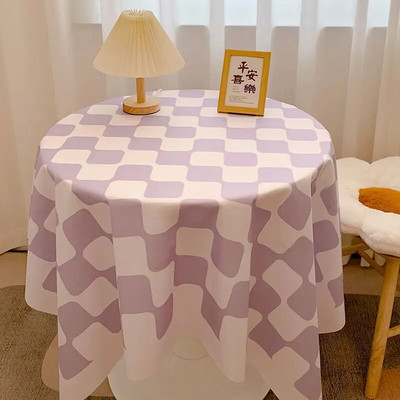 Față de masă în carouri în carouri pentru sufragerie acoperită de masă rezistentă la praf Decorare în stil INS Față de masă pentru petrecere de nuntă Decor pentru acasă 식탁보
