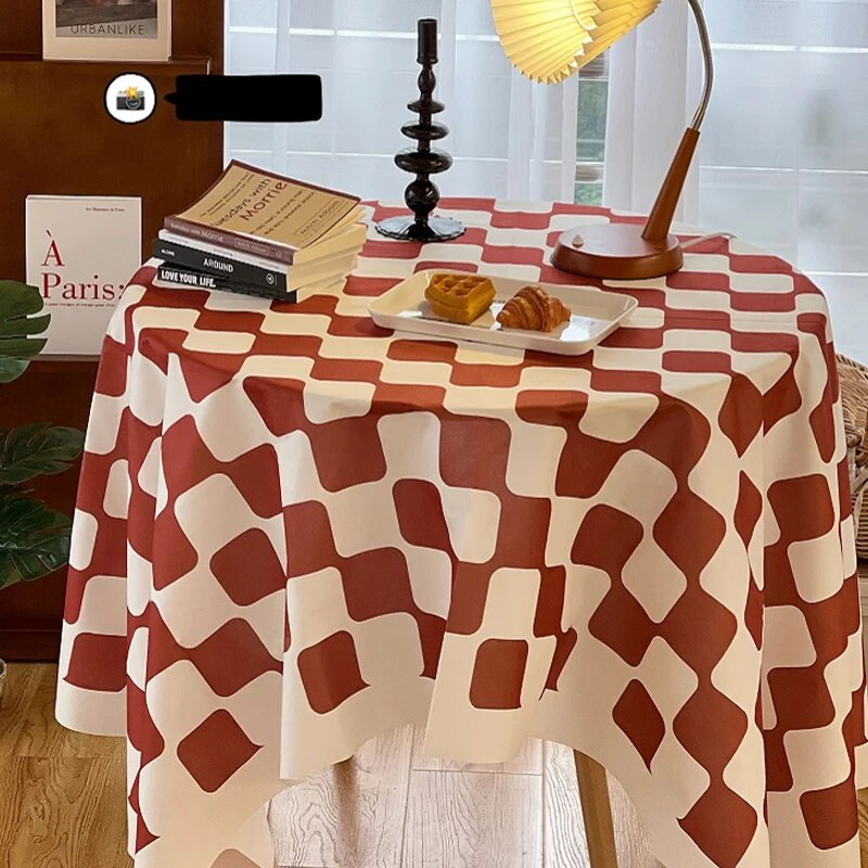 Šahovnica Karirani stolnjak Blagovaonica Prekrivač stola otporan na prašinu INS stilski ukras Stolnjak Svadbena zabava Home Decor 식탁보