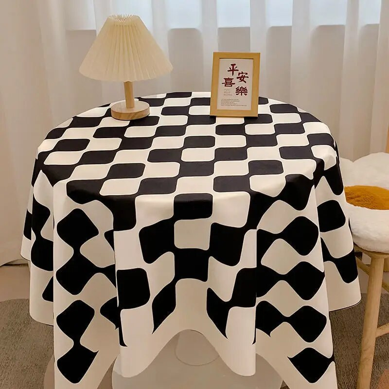 Šahovnica Karirani stolnjak Blagovaonica Prekrivač stola otporan na prašinu INS stilski ukras Stolnjak Svadbena zabava Home Decor 식탁보