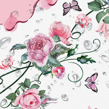 Пролетна роза Правоъгълна покривка Сватбена украса Водоустойчива покривка за маса Празнично парти Декорации за хранене
