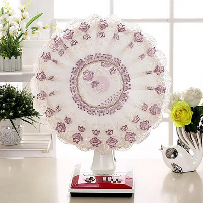 Elektrinis ventiliatoriaus dangtelis nuo dulkių Grindų tipas Buitinė audinys Art Elektrinis ventiliatoriaus dangtis Visas paketas Apvalus nėrinių lubų ventiliatoriaus apsauga