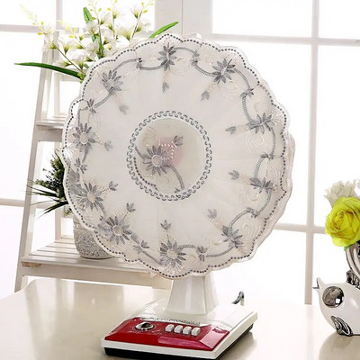 Elektrinis ventiliatoriaus dangtelis nuo dulkių Grindų tipas Buitinė audinys Art Elektrinis ventiliatoriaus dangtis Visas paketas Apvalus nėrinių lubų ventiliatoriaus apsauga