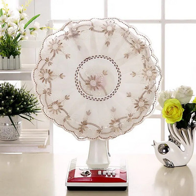 Elektrinis ventiliatoriaus dangtelis nuo dulkių Grindų tipas Buitinė audinys Art Elektrinis ventiliatoriaus dangtis Visas paketas Apvalus nėrinių lubų ventiliatoriaus apsauga