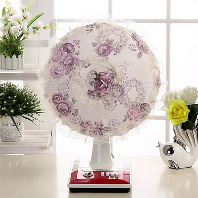 Elektrinis ventiliatoriaus dangtelis nuo dulkių Grindų tipas Buitinė audinys Art Elektrinis ventiliatoriaus dangtis Visas paketas Apvalus nėrinių lubų ventiliatoriaus apsauga