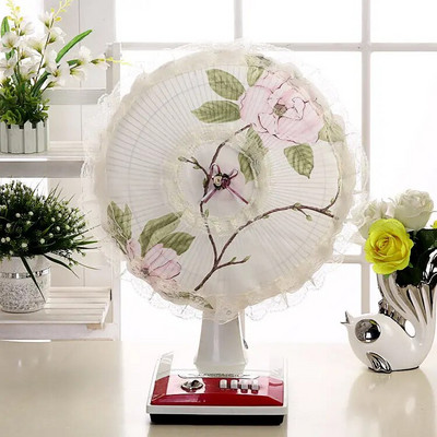 Elektrinis ventiliatoriaus dangtelis nuo dulkių Grindų tipas Buitinė audinys Art Elektrinis ventiliatoriaus dangtis Visas paketas Apvalus nėrinių lubų ventiliatoriaus apsauga