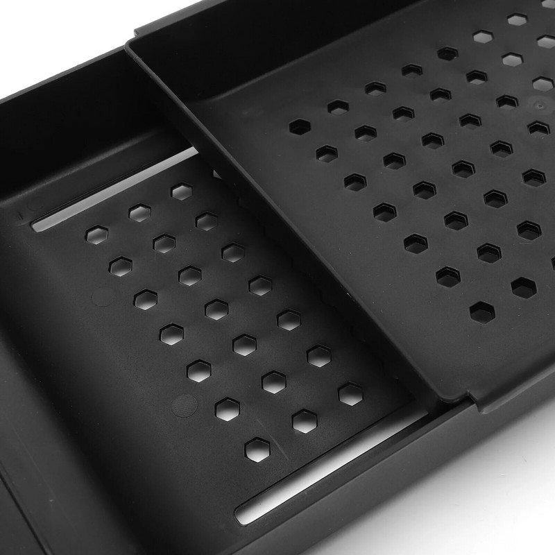 Vonios padėklo nemokamas laikiklis Pilkas nutekėjimo vonios padėklas Išplečiamas vonios padėklo laikiklis, skirtas šeimos prabangiai voniai