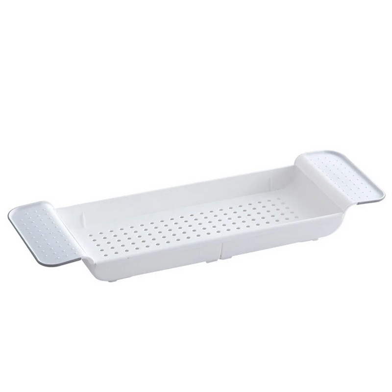 Vonios padėklas Išplečiamas nutekėjimo vonios lentyna Daugiafunkcinis vonios laikymo stovas Nuimamas reguliuojamas plastikinis stovas