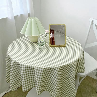 Koreai kockás terítő, mosható, téglalap alakú asztalterítő, védő irodai asztalhoz Simple Wddding party asztaltakaró 식탁보