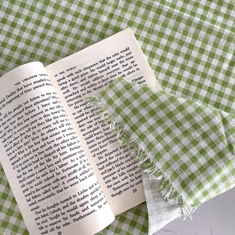 Korėjietiška languota staltiesė, plaunama stačiakampė staltiesė su apsauga biuro stalui, paprastas vakarėlių stalo užvalkalas 식탁보