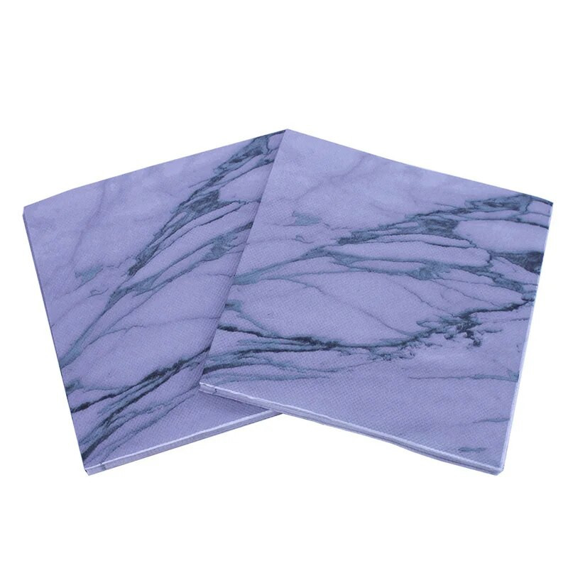 20 buc/lot noi servețele de hârtie colorate, creative, din marmură, șervețele prosoape pentru adulți, consumabile pentru petrecerea de La mulți ani, decorare șervețele
