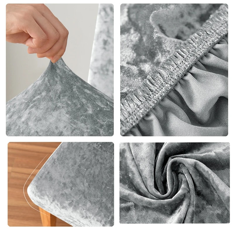 Shining Fabric Club forgószékhuzat kis méretű, rövid hátú bárszék huzat arany gyémánt bársony lakberendezési szék üléshuzat