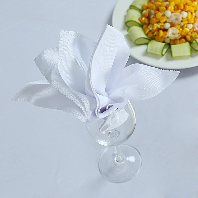 Τραπεζοπετσέτες γάμου 1 τεμαχίου 48x48cm Πολυεστερική εκτύπωση Διακόσμηση δεξιώσεων Μαντήλι πάρτι Εστιατόριο Τραπεζοπετσέτα σπιτιού DIY