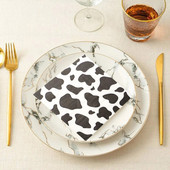 20 buc/pachet Decor vacă Servețele de hârtie de unică folosință Fermă vaci cu tema pentru petrecere de aniversare Decor pentru petrecere cu animale Baby Shower