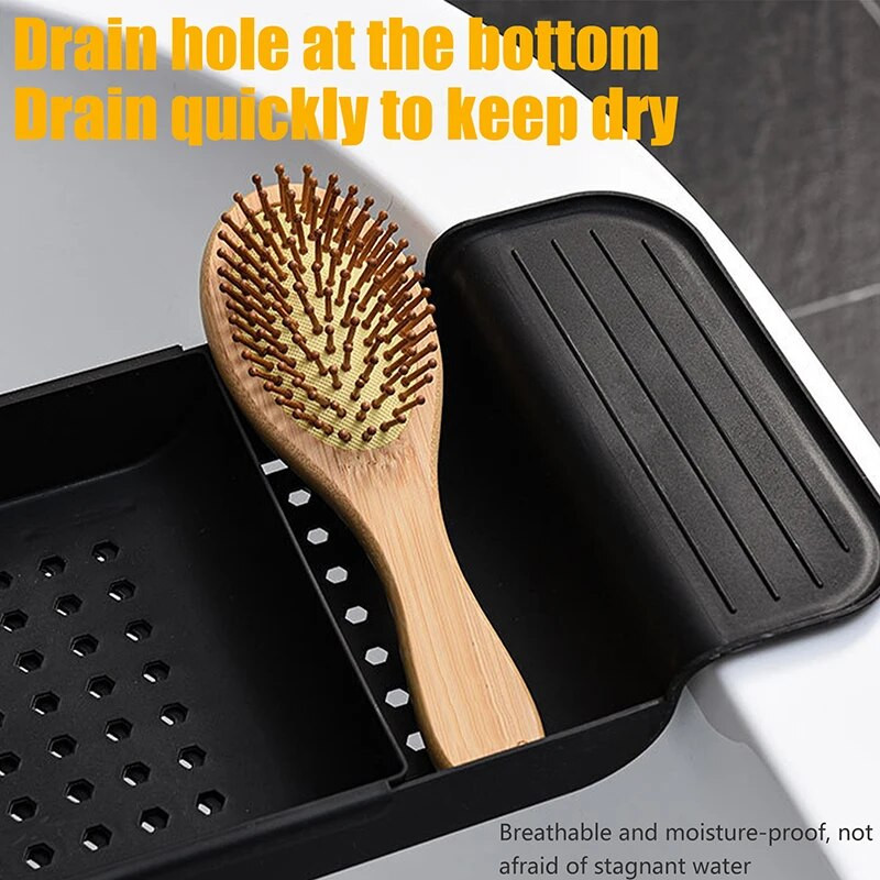 Ištraukiamas vonios laikymo stovas Vonios padėklas lentyna vonia Daugiafunkcis vonios įrankiai Rankšluosčių laikymo lentyna Virtuvės kriauklės kanalizacijos laikiklis