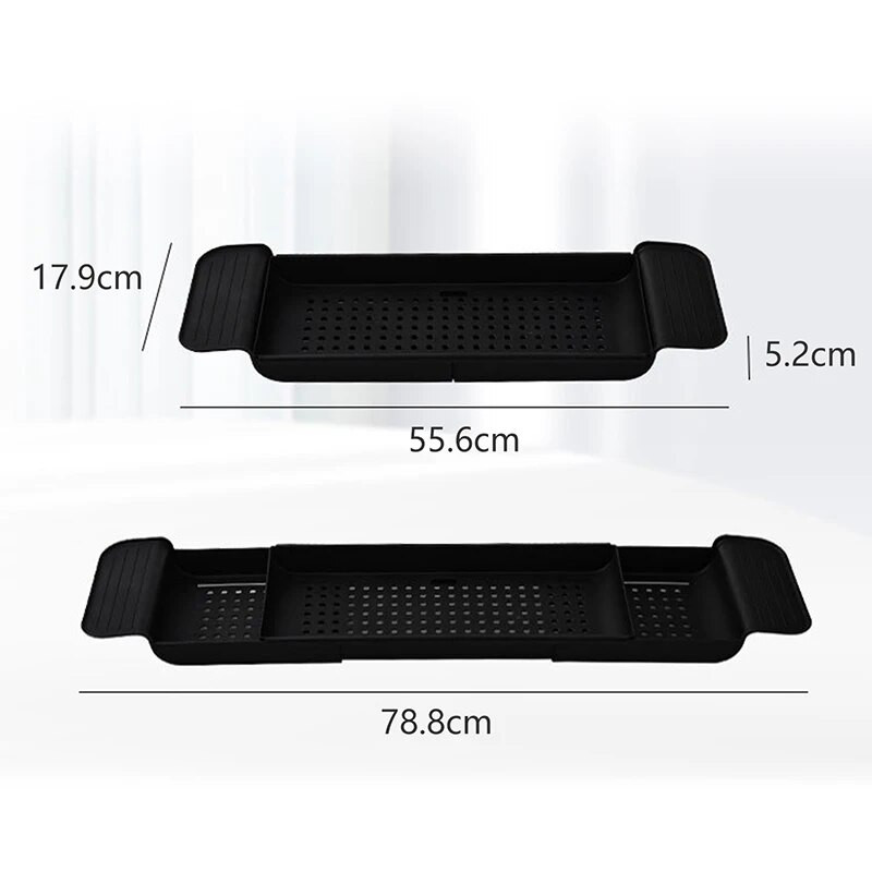 Ištraukiamas vonios laikymo stovas Vonios padėklas lentyna vonia Daugiafunkcis vonios įrankiai Rankšluosčių laikymo lentyna Virtuvės kriauklės kanalizacijos laikiklis