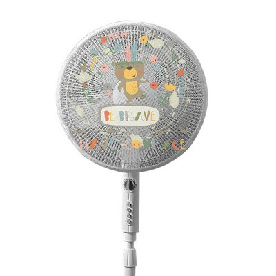 Elektromos ventilátorvédő háló Aranyos talapzatos ventilátor porálló fedél Ventilátor fedél gyerekeknek Ujjvédő ventilátor hálós burkolat az állványban