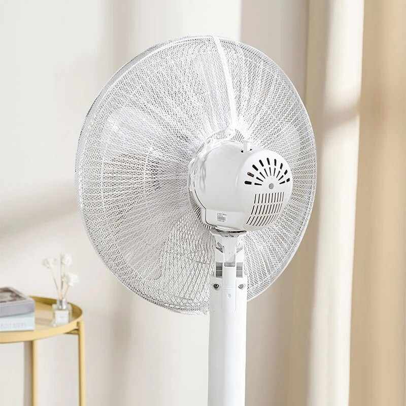 Elektromos ventilátorvédő háló Aranyos talapzatos ventilátor porálló fedél Ventilátor fedél gyerekeknek Ujjvédő ventilátor hálós burkolat az állványban