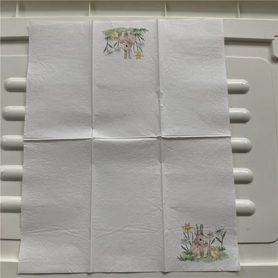 15 decoupage nunta șervețele vintage hârtie șervețel elegant iepure iepuraș flori meșteșuguri copil petrecere aniversare servetele decor 33*40cm
