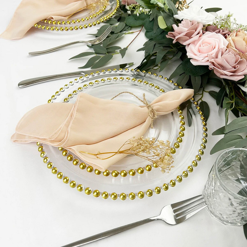 4 DB 45X45CM Zsályás Sifonszövet Szalvéták Szövet Otthoni Vacsora Konyha Zöld Tea törölközők Asztal esküvői asztaldíszítéshez