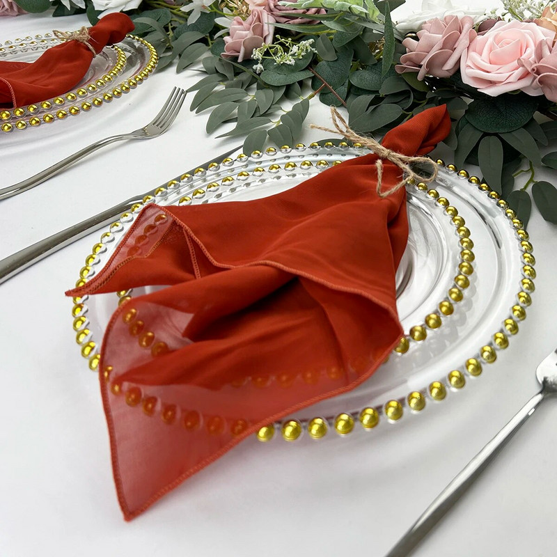 4 DB 45X45CM Zsályás Sifonszövet Szalvéták Szövet Otthoni Vacsora Konyha Zöld Tea törölközők Asztal esküvői asztaldíszítéshez