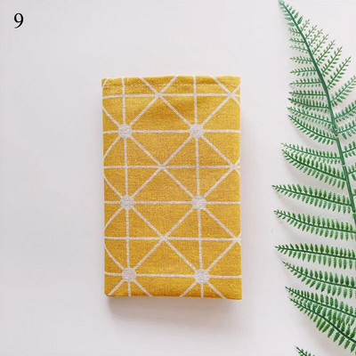 Σουπλά από καρό βαμβακερό υφασμάτινο στιλ Ιαπωνικής μόδας Πατάκια τραπεζιού Χαρτοπετσέτες Απλή σχεδίαση Τραπεζαρία Δίσκος Μαξιλαράκια Αξεσουάρ κουζίνας