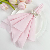 6 ΤΕΜ. 36Χ36 εκ. Ροζ χαρτοπετσέτες 100% βαμβακερές υφασμάτινες χαρτοπετσέτες Τραπεζαρίες για δείπνο Μαλακές πλένονται επαναχρησιμοποιούμενες Γαμήλια πάρτι Εστιατόριο