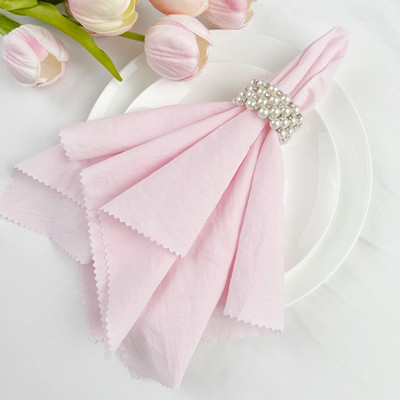 6PCS 36X36CM Розови салфетки 100% памучни платнени салфетки Маса за вечеря Салфети Меки перящи се за многократна употреба Сватби Ресторант