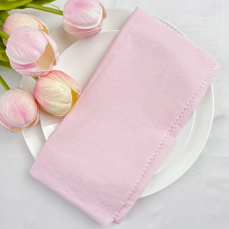 6 ΤΕΜ. 36Χ36 εκ. Ροζ χαρτοπετσέτες 100% βαμβακερές υφασμάτινες χαρτοπετσέτες Τραπεζαρίες για δείπνο Μαλακές πλένονται επαναχρησιμοποιούμενες Γαμήλια πάρτι Εστιατόριο