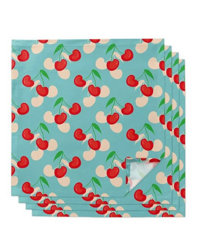 Vyšnių vaisiai vyšnios iš audinio servetėlės vakarėliui vestuvių dekoravimui staltiesė Virtuvės stalo priedai serviravimo servetėlės Daugkartinio naudojimo