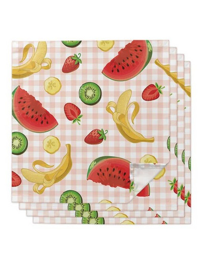 Vyšnių vaisiai vyšnios iš audinio servetėlės vakarėliui vestuvių dekoravimui staltiesė Virtuvės stalo priedai serviravimo servetėlės Daugkartinio naudojimo