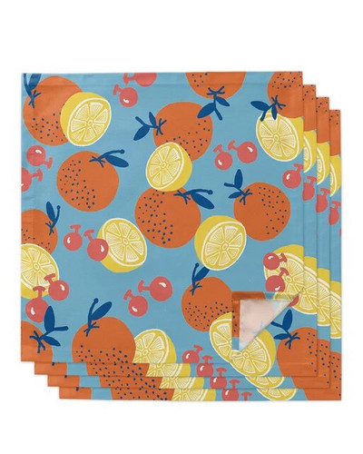 Vyšnių vaisiai vyšnios iš audinio servetėlės vakarėliui vestuvių dekoravimui staltiesė Virtuvės stalo priedai serviravimo servetėlės Daugkartinio naudojimo