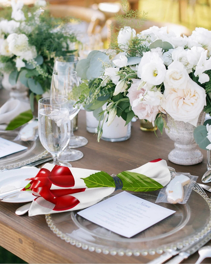 Vyšnių vaisiai vyšnios iš audinio servetėlės vakarėliui vestuvių dekoravimui staltiesė Virtuvės stalo priedai serviravimo servetėlės Daugkartinio naudojimo