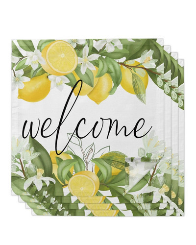 2 vnt. Atogrąžų augalų lapų servetėlės iš papūgos audinio, skirtos stalo dekoravimui Nosinaitė Buitinė daugkartinio naudojimo servetėlė vestuvių dekoravimui