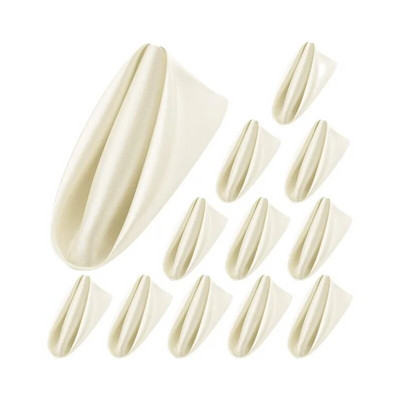 Satininė servetėlė stalo dekoravimui, rankšluostis vestuvėms, namams, viešbutis, Kalėdos, žalia, 43 cm x 43 cm, 7 vnt.