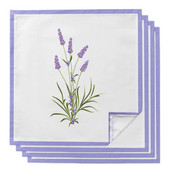 Șervețel de pânză cu flori violete, lavandă, decor de masă, prosop de cină pentru farfurii de bucătărie, șervețele de nuntă reutilizabile, decorare