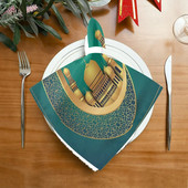 2Pcs Ramadan Kareem Decoration Platnena salveta za višekratnu upotrebu Eid Mubarak Stolne salvete za dom muslimanski islamski Eid al-Fitr Party Supplie