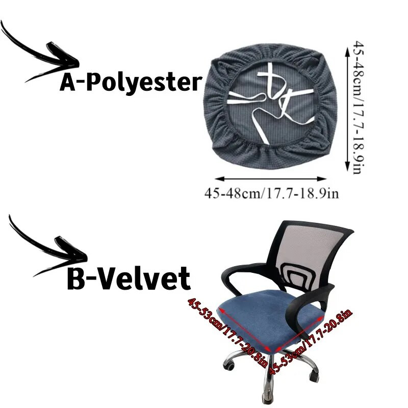 Podebljana navlaka za uredsko sjedalo, jednostavna navlaka za stolicu, elastična tkanina za kućnu navlaku za stolac Općenito, torbica za okretnu stolicu za računalo, kućni dekor