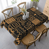 Față de masă dreptunghiulară tribală etnică africană Decor pentru masă de bucătărie Față de masă reutilizabilă impermeabilă Decorații pentru petreceri de nuntă