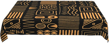 Αφρικανική φυλετική ορθογώνια τραπεζομάντιλο Διακόσμηση τραπεζαρίας κουζίνας Επαναχρησιμοποιήσιμο αδιάβροχο τραπεζομάντιλο Διακοσμήσεις γαμήλιων πάρτι